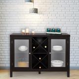 Versatile Sideboard Entrance Cabinet with X-shaped Wine Rack