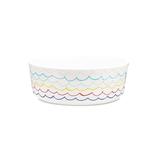 Multicolor Sketched Wave Ceramic Dog Bowl, 8 Cup, Large, Multi-Color