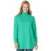 Plus Size Women's Perfect Long-Sleeve Turtleneck Tee by Woman Within in Pretty Jade (Size 3X) Shirt