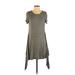 Dolan Casual Dress - A-Line: Gray Solid Dresses - Women's Size X-Small
