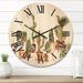 East Urban Home Indoor House Plants Urban Jungle I Wood Wall Clock Solid Wood in Brown | 16 H x 16 W x 1 D in | Wayfair