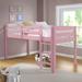 Mack & Milo™ Fincham Solid Wood Loft Bed by Mack & Milo Metal in Pink | 46.5 H x 59 W x 80 D in | Wayfair 6CFAFBE1DA094667BE78AEEADD41015B