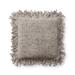 Joss & Main Vila Square Pillow Wool Blend/Wool/Cotton Blend in White/Brown | 18 H x 18 W x 0.5 D in | Wayfair 50BF6CD638824FA7AFD4F9F5B9E6DD71