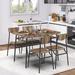 17 Stories Joycelin 4 - Person Dining Set Wood/Metal in Brown/Gray | 29.92 H x 43.3 W x 27.55 D in | Wayfair E0F7351630C3478B8C8D98660B3D1AD7