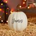 Personalization Mall Boo, Spooky, Welcome Personalized Pumpkins Resin in White/Brown | 6.5 H x 5.5 W x 5.5 D in | Wayfair 27462-SC