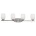 Brayden Studio® Esmont 4-Light Vanity Light, Crystal in Gray | 9.25 H x 33.75 W x 6 D in | Wayfair 3F31284331E64336A6EC91028385571E