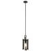 17 Stories Pelle 1 - Light Single Cylinder Pendant Glass in Brown | 17.25 H x 7.25 W x 7.25 D in | Wayfair A5CC3A4E73B64F73B4E6DE95A2BC67D0