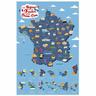 Paris Prix - Carte à Gratter régions De France 70cm Bleu