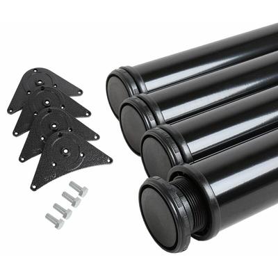 4er Set Tischbeine aus Stahl Farbe Schwarz 710 mm Höhe ø 60 mm Möbelfüsse Image