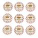 Glitter Royal Crown Seal Paper Stickers Light Pink 1-Inch 24-Count