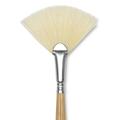 Escoda Clasico Chungking White Bristle Brush - Fan Long Handle Size 6