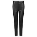 ApartFashion Damen Lederimitat Leggings Hosen, schwarz, Normal