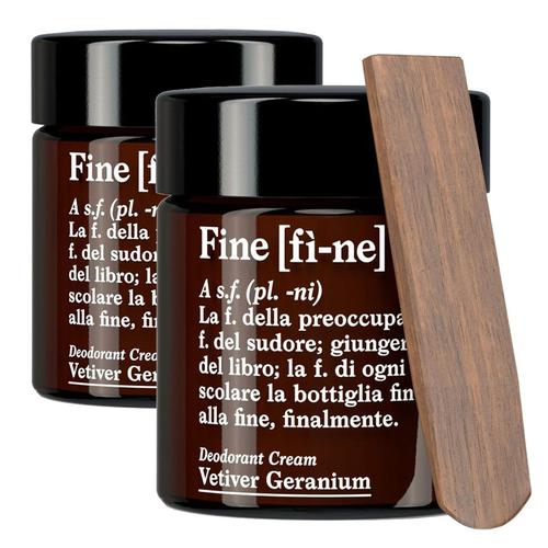 fì-ne Deodorant Vetiver Geranium Doppelpack (2er Set) Deodorants 60 g
