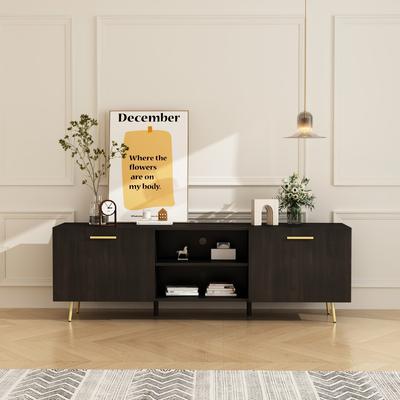 Timechee 69" Mid-century Modern TV Media Console Buffet Sideboard - 69"L x 15.6"W x 22.4"H