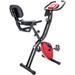 Folding Exercise Bike, Fitness Upright and Recumbent X-Bike