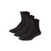 Men's Big & Tall Full Length Cushioned Crew 6 Pack Socks by KingSize in Black (Size L)