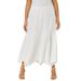 Plus Size Women's AnyWear Linen Flounce Skirt by Catherines in White (Size 5X)