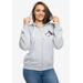 Plus Size Women's Disney Mickey Minnie Mouse Stroll Zip Hoodie Sweatshirt Gray by Disney in Gray (Size 3X (22-24))