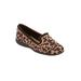 Wide Width Women's The Madie Slip On Flat by Comfortview in Animal (Size 11 W)