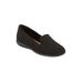 Extra Wide Width Women's The Madie Slip On Flat by Comfortview in Black (Size 8 1/2 WW)