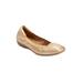 Wide Width Women's The Everleigh Flat by Comfortview in Gold (Size 9 1/2 W)