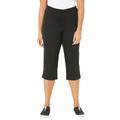 Plus Size Women's Everyday Capri with Sparkle Hem by Catherines in Black (Size 5X)