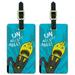 Adventure Time Lemongrab Unacceptable Luggage ID Tags Suitcase Carry-On Cards - Set of 2