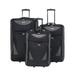 3PC EVA EXPANDABLE LUGGAGE SET, BLACK