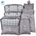 Deago 8 PCS Waterproof Travel Packing Cubes with Shoe Bag Luggage Organizer Storage Bag Set (Gray)