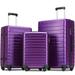 Spree-Suitcase Luggage 3 Piece Set Suitcase Luggage Expandable Suitcase Lightweight Hardside 4-Wheel Spinner Luggage Set Lightweight 20â€�24â€�28â€�