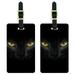 Graphics and More Black Domestic Cat Gold Eyes Luggage Tag Set