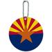 Arizona State Flag Round Luggage ID Tag Card for Suitcase or Carry-On