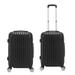 20 inch Waterproof Spinner Luggage Travel Business Large Capacity Suitcase Bag Rolling Wheels Black Color