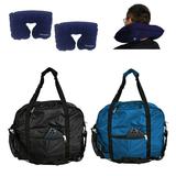 2-pc 16" Personal Item Underseat Duffel bag for Allegiant Airlines + Bonus (Black & Royal Blue)