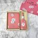 Coach C3061 Boxed Passport Case And Luggage Tag Set With Daisy Print In Bubblegum Multi