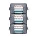 3pcs/set Clothes Storage Bag Handle Large Capacity Pillow Blanket Holder Double Zippers Quilt Organizer, Horizontal