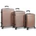 Ashford Hardside Spinner TSA Combination Lock Luggage Set, RoseGold - 3 Piece