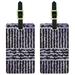 Urban Sketchy Purple Gray Luggage Tags Suitcase Carry-On ID, Set of 2