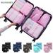 BadPiggies 8Pcs Travel Luggage Organizers Packing Cubes Storage Bag Set with Laundry Bag and Toiletry Bag