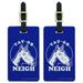 Yay Or Neigh Nay Horse Funny Humor Luggage ID Tags Suitcase Carry-On Cards - Set of 2