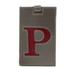 Ganz - Luggage Tag - Metallic Initial - P - Lt Pink with Bright Pink P