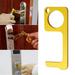 MASCARRY-2PCS No Touch Door Opener Tool Clean Key Touchless Handheld Keychain Tool Door Opener Contactless Safety Smart Key Tool(Yellow/2PCS)