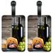 Red Wine & Cheese - Luggage ID Tags / Suitcase Identification Cards - Set of 2