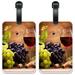 Wine & Cheese - Luggage ID Tags / Suitcase Identification Cards - Set of 2