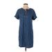 Gap Outlet Casual Dress - Shift: Blue Solid Dresses - Women's Size Small