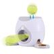 BASOYO Automatic Pet Feeder Fetch Tennis Ball Launcher Interactive Puzzle Toy for Dog IQ Training Interactive Tennis Ball Throwing Machine (As shown-1)