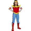 Funidelia | Wonder Woman DC Superhero Girls Costume for girl Superheroes, DC Comics - Costumes for kids, accessory fancy dress & props for Halloween, carnival & parties - Size 5-6 years - Red