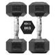 You vs You Hex Dumbbells Weights Pair for Home Exercise | 8kg Set of 2 Hexagonal Weight Rubber Encased for Home Fitness Gym Workouts Training Muscle Building & Conditioning | Unisex | Strength Fit