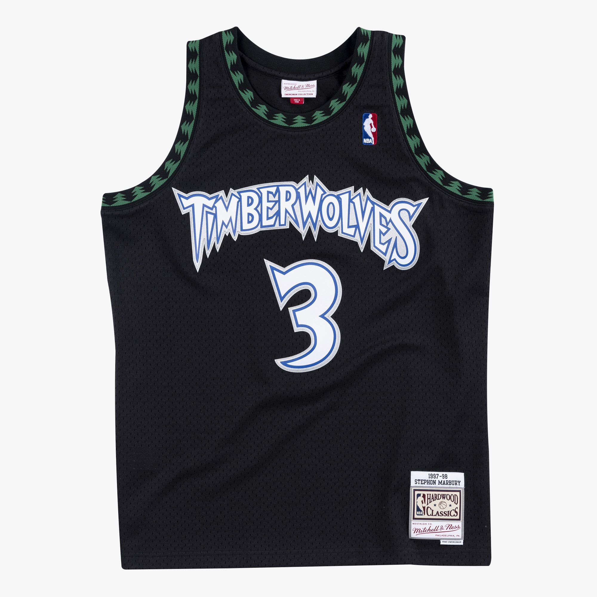 Maillot Swingman Alternate Minnesota Timberwolves 1997-98 Mitchell & Ness – Noir – Stephon Marbury - Homme Taille: L