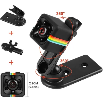 Caméra d'action SQ11 Full HD 1080P pour voiture de sport enregistreur rotatif à 360 ° 30FPS